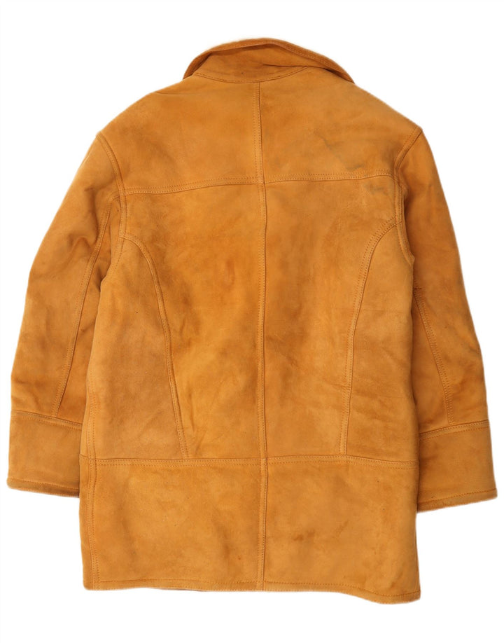 Vintage Ανδρικό Πανωφόρι Shearling IT 48 Medium Beige Leather