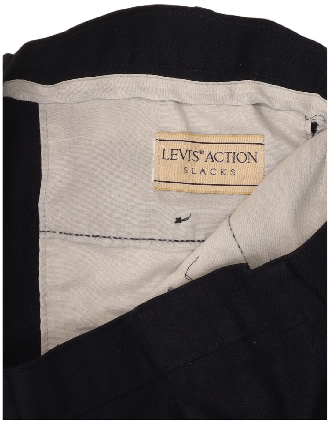 LEVI'S Ανδρικές Action Slacks ίσιο καθημερινό παντελόνι W38 L30 Navy Blue