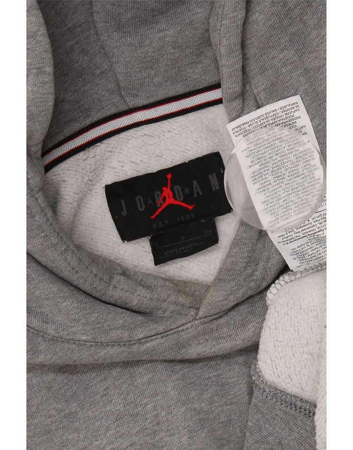 Jordan Ανδρικό Air Hoodie Jumper Μικρό Γκρι Βαμβακερό