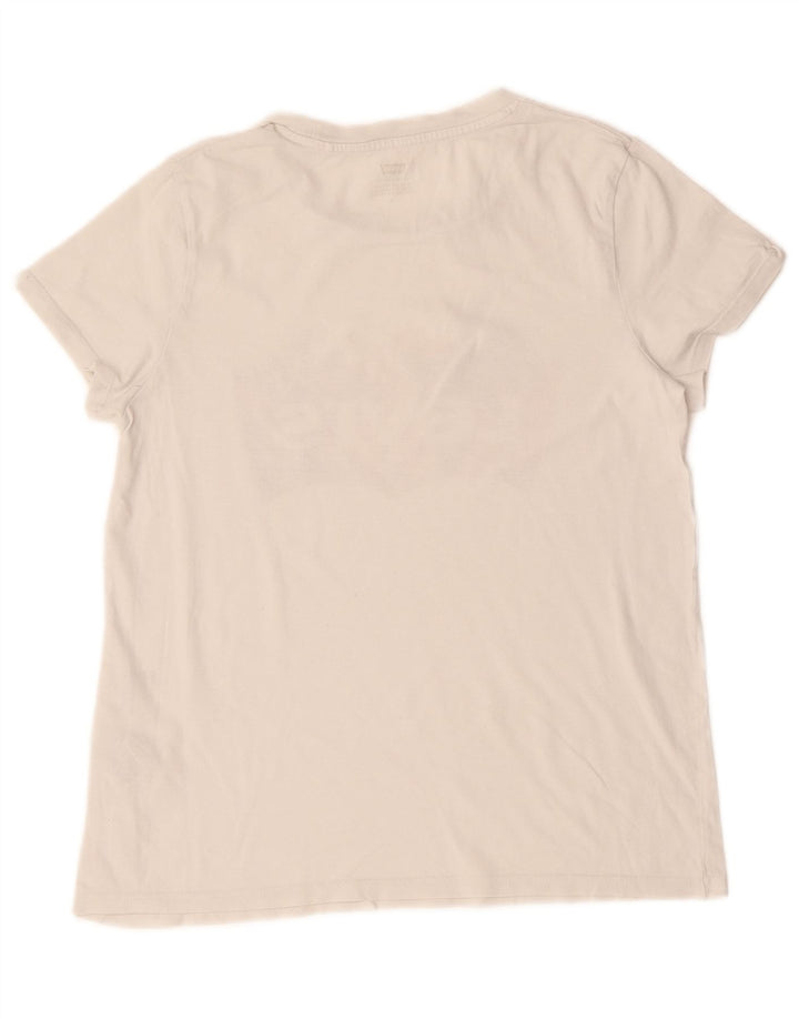 Γυναικείο γραφικό μπλουζάκι Levi's Top UK 12 μεσαίο λευκό βαμβακερό