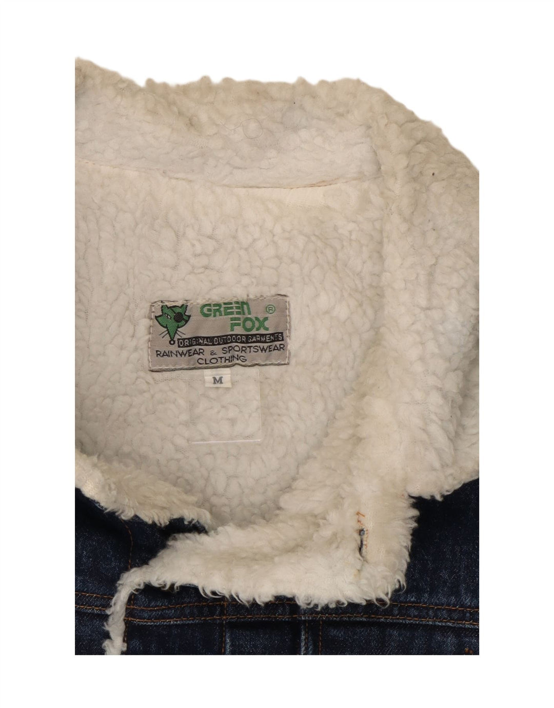GREEN FOX Ανδρικό Sherpa Τζιν Μπουφάν UK 38 Medium Blue