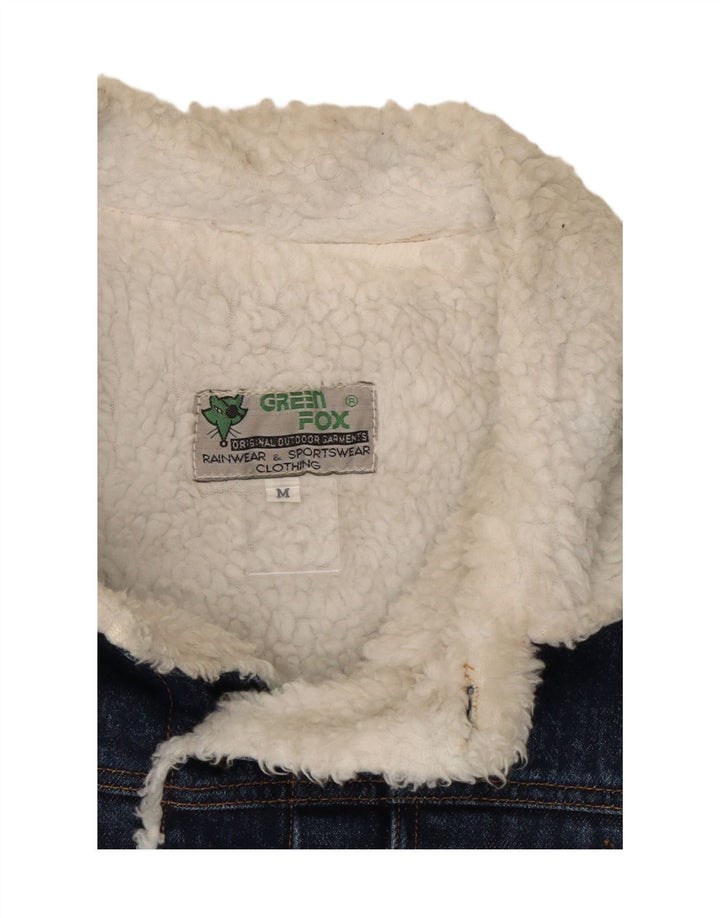 GREEN FOX Ανδρικό Sherpa Τζιν Μπουφάν UK 38 Medium Blue