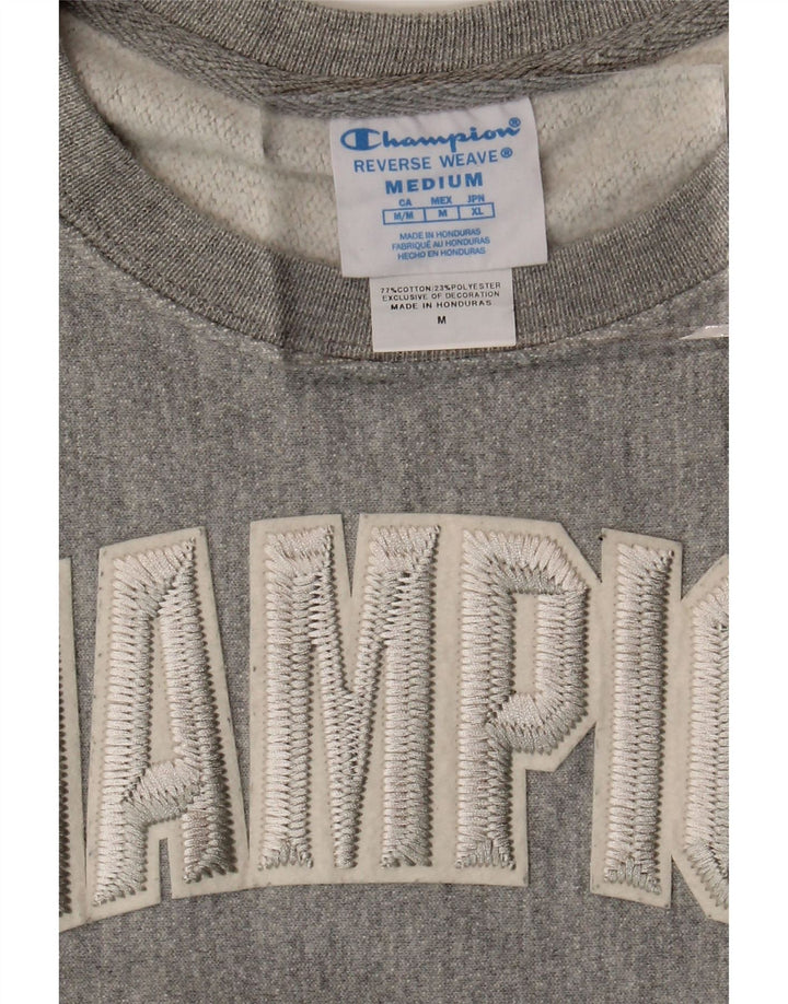 CHAMPION Γυναικεία γραφική φούτερ Jumper UK 14 Medium Grey Cotton