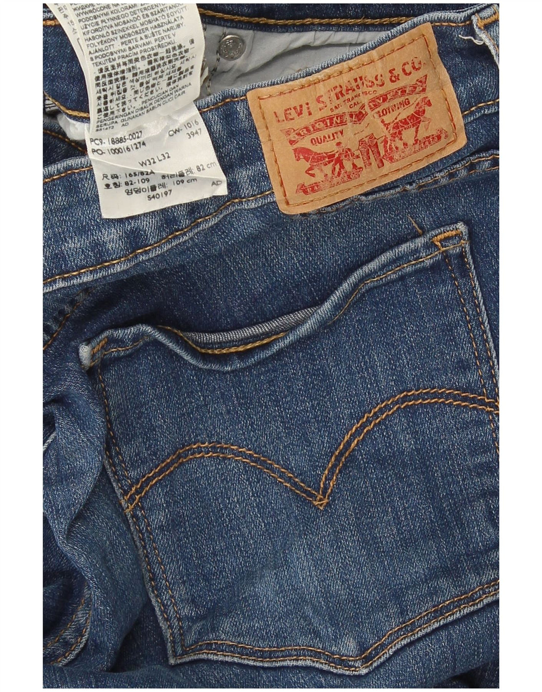 Levi's Womens 715 Bootcut Jeans W32 L32 Μπλε βαμβακερό