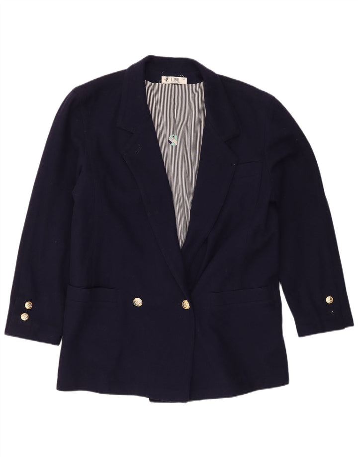 Vintage Γυναικείο Διπλό Μπουφάν Blazer IT 46 Large Navy Blue