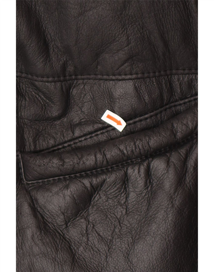 VINTAGE Γυναικείο Παλτό Shearling UK 16 Large Μαύρο