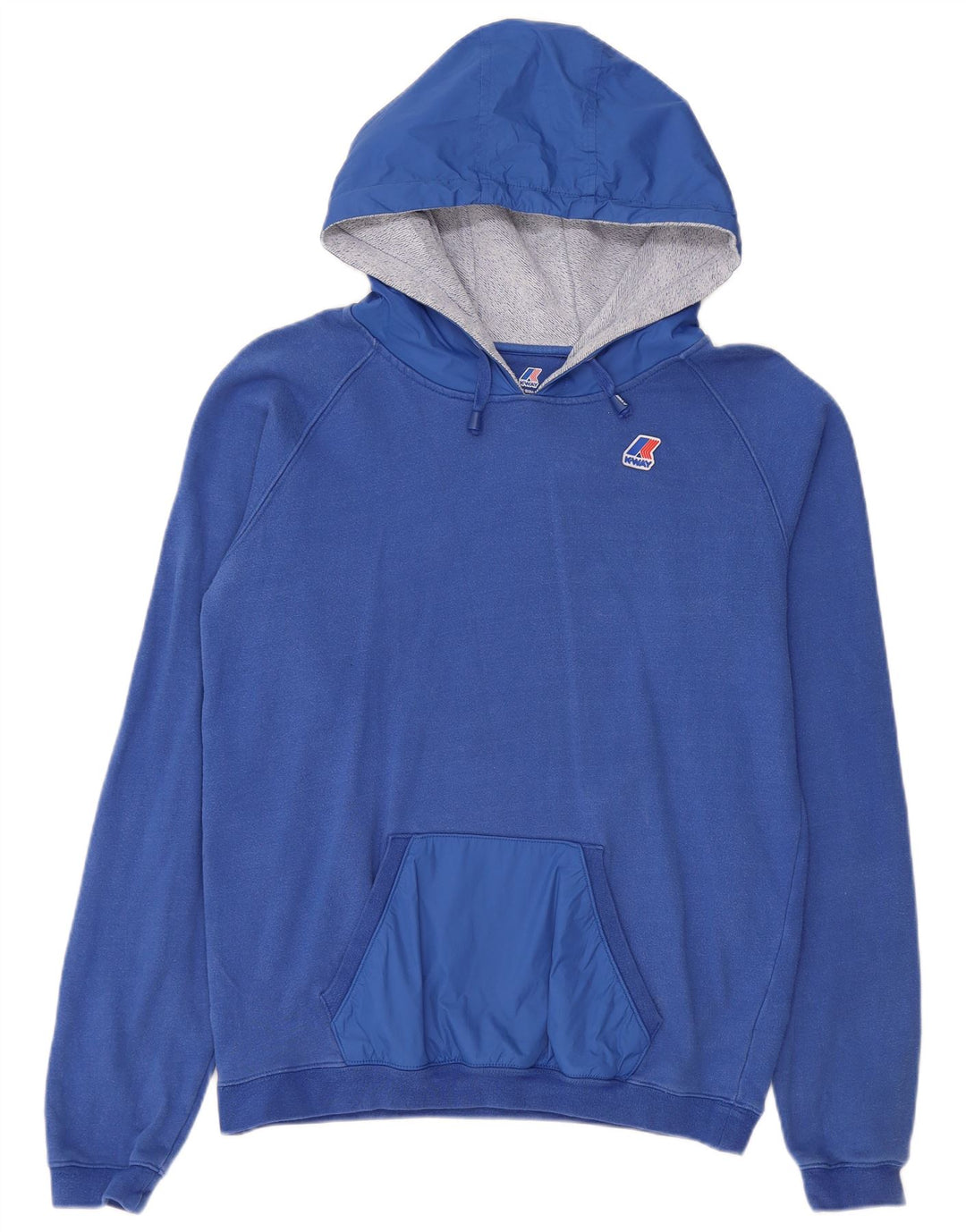 K-Way Γυναικείο Hoodie Jumper UK 14 Medium Blue βαμβακερό