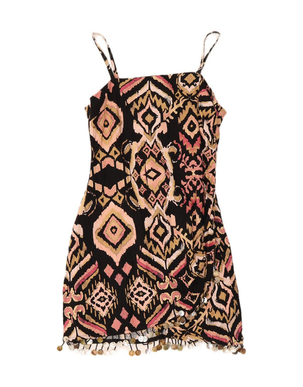 Zara Γυναικείο Sundress UK 12 Medium Πολύχρωμο Ikat Cotton