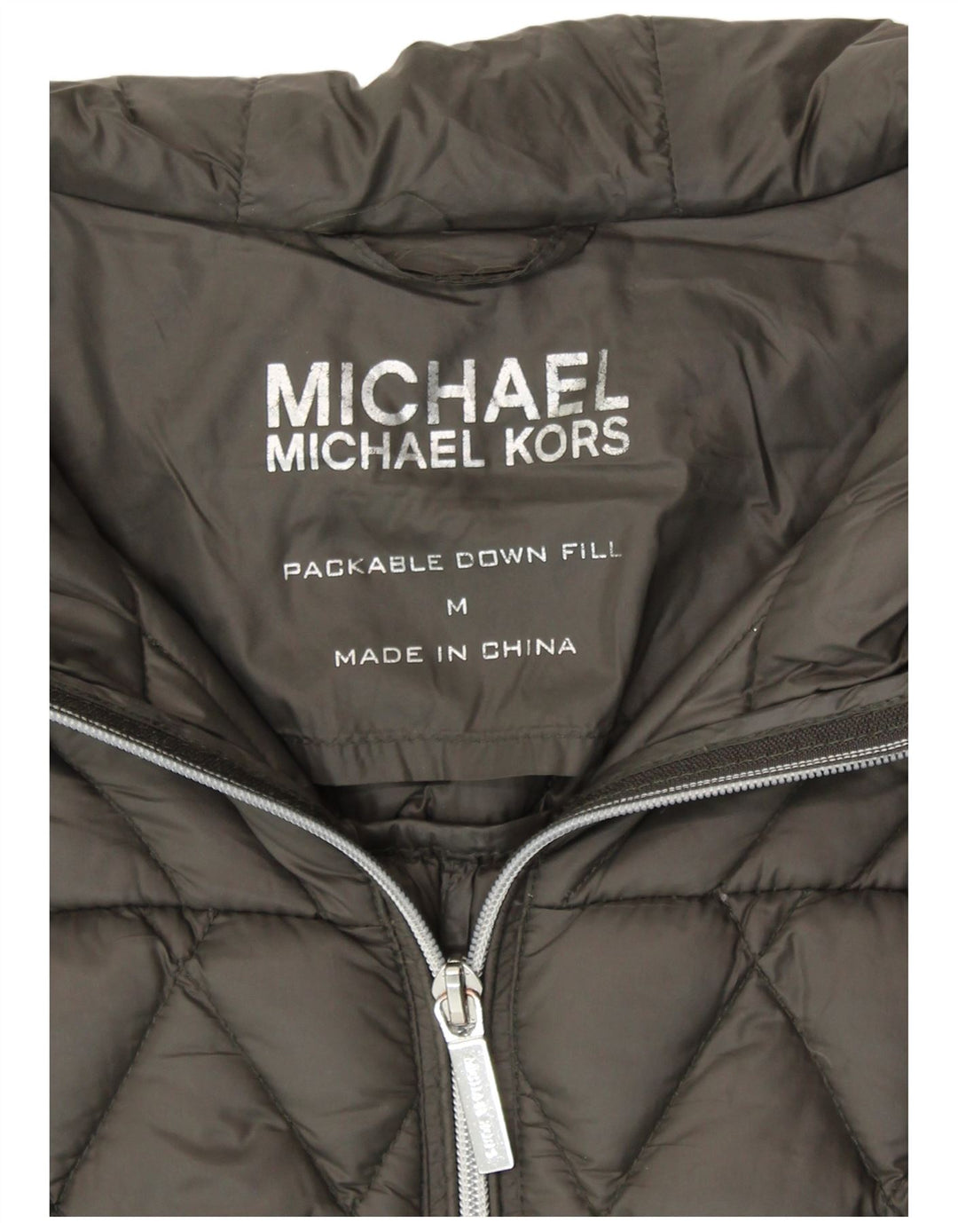 MICHAEL KORS Γυναικείο μπουφάν με κουκούλα UK 14 Medium Grey Nylon
