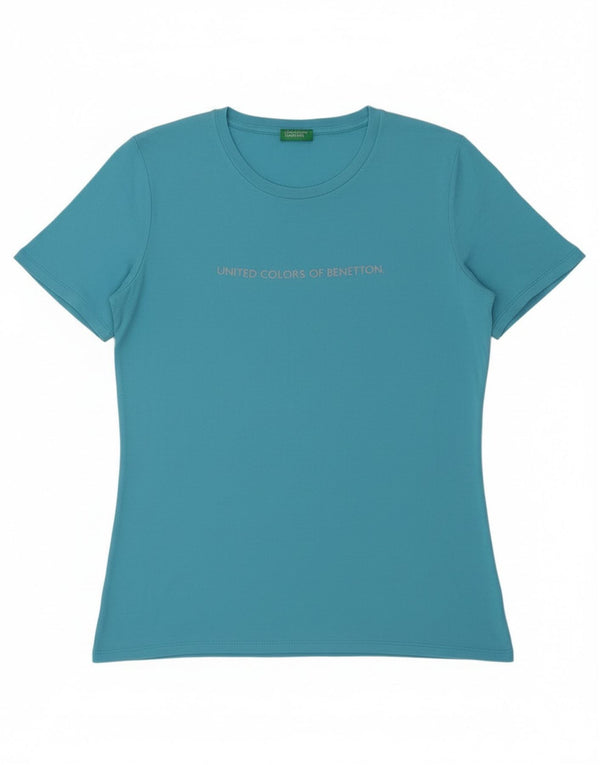 Γυναικείο γραφικό μπλουζάκι Benetton Top UK 14 Medium Blue