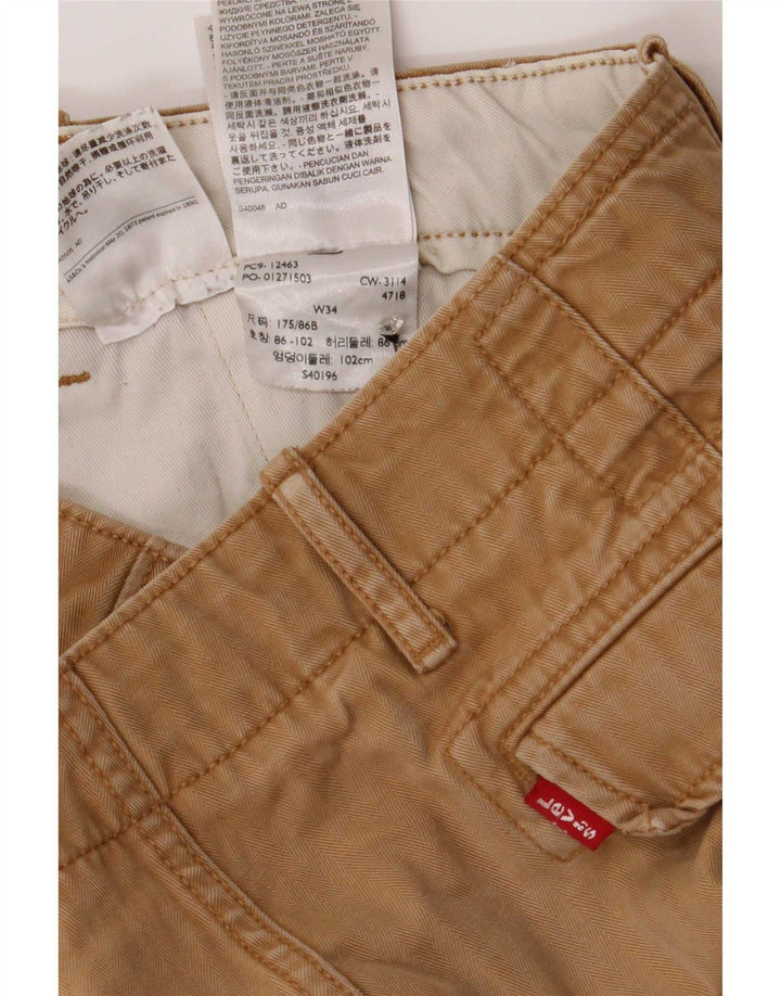 Ανδρικό σορτς Levi's Cargo μεγάλο W34 Μπεζ βαμβακερό