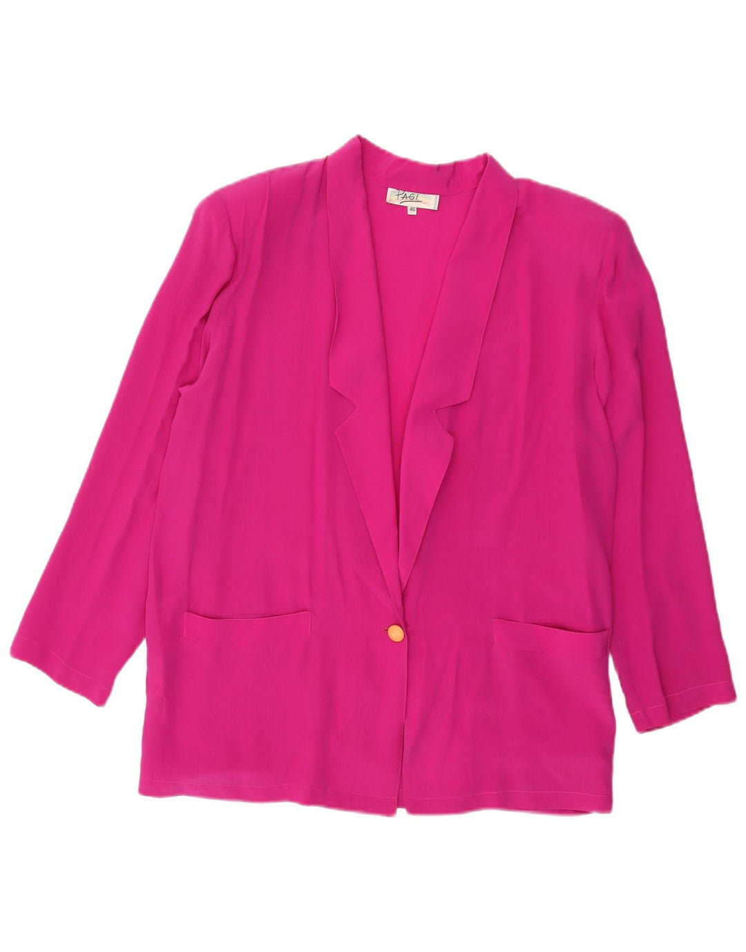 Vintage Γυναικείο Μπουφάν Blazer IT 46 Μεγάλο Ροζ Μεταξωτό