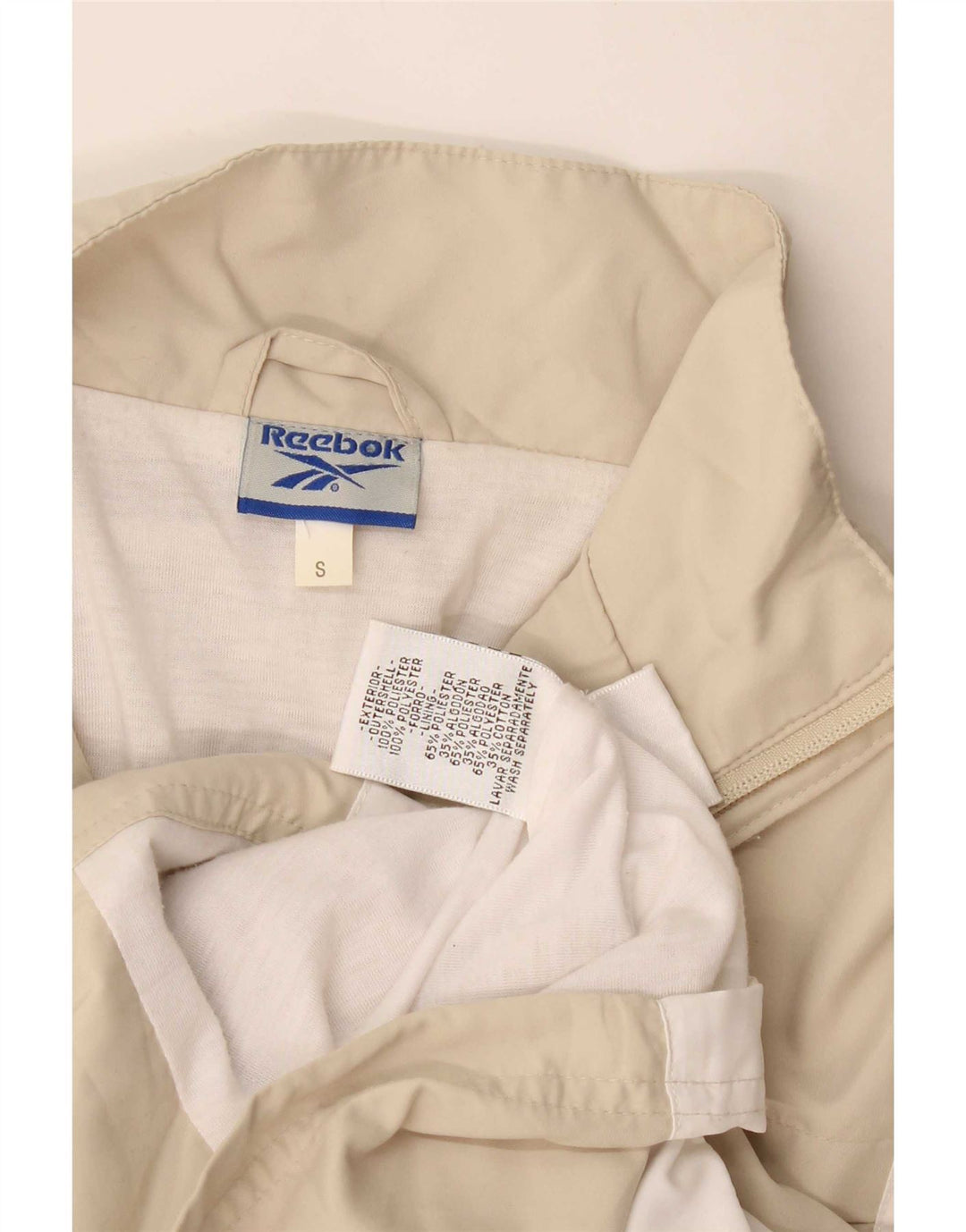 Γυναικεία φόρμα Reebok Top Jacket UK 10 Small Beige Colourblock Polyester