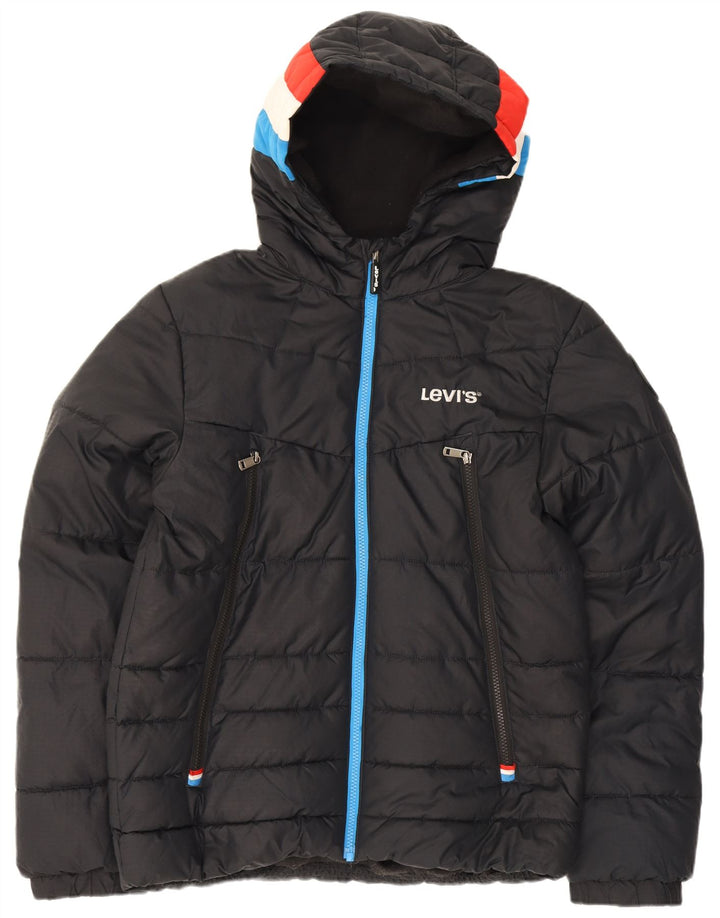 Levi's Boys Hooded Jacket 15-16 Years Black Colourblock Polyester
