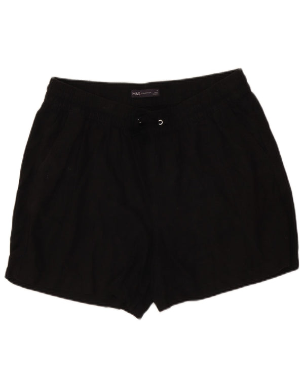 Marks & Spencer Γυναικείο σορτς Chino UK 14 Large W34 Μαύρο λινό