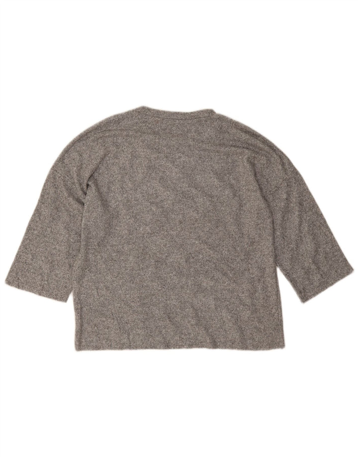 Zara γυναικεία υπερμεγέθη μανίκια 3/4 UK 10 Small Grey Flecked