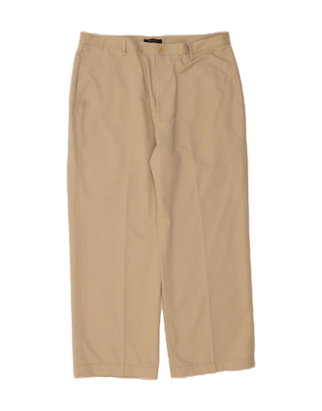 DKNY Mens Straight Suit Trousers W36 L34 Beige Polyester Vintage Dkny and Second-Hand Dkny from Messina Hembry 