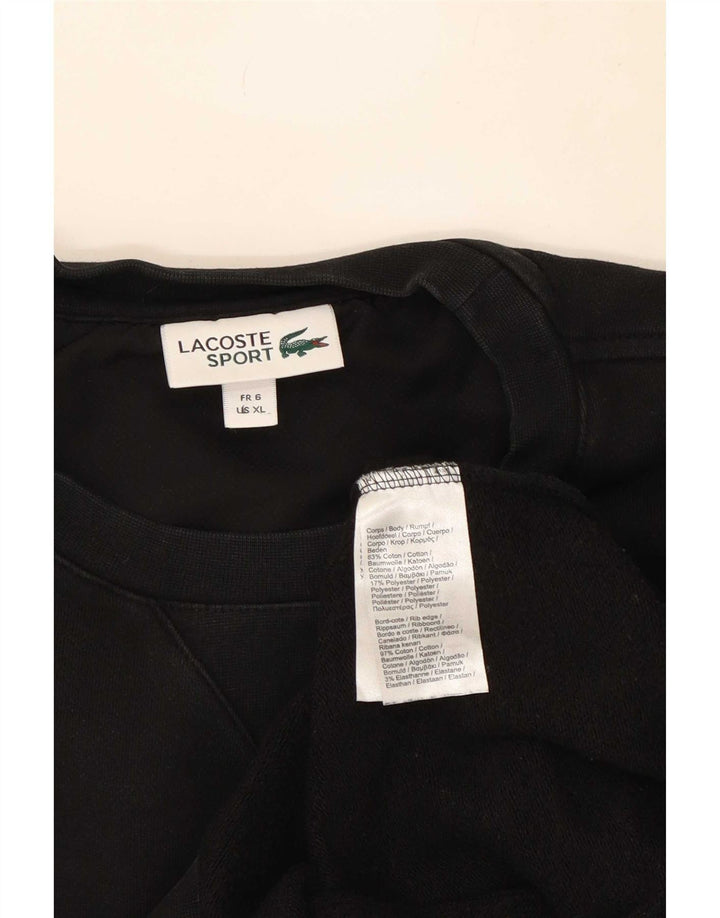 Ανδρικό φούτερ Lacoste Jumper Size 6 XL Μαύρο βαμβακερό