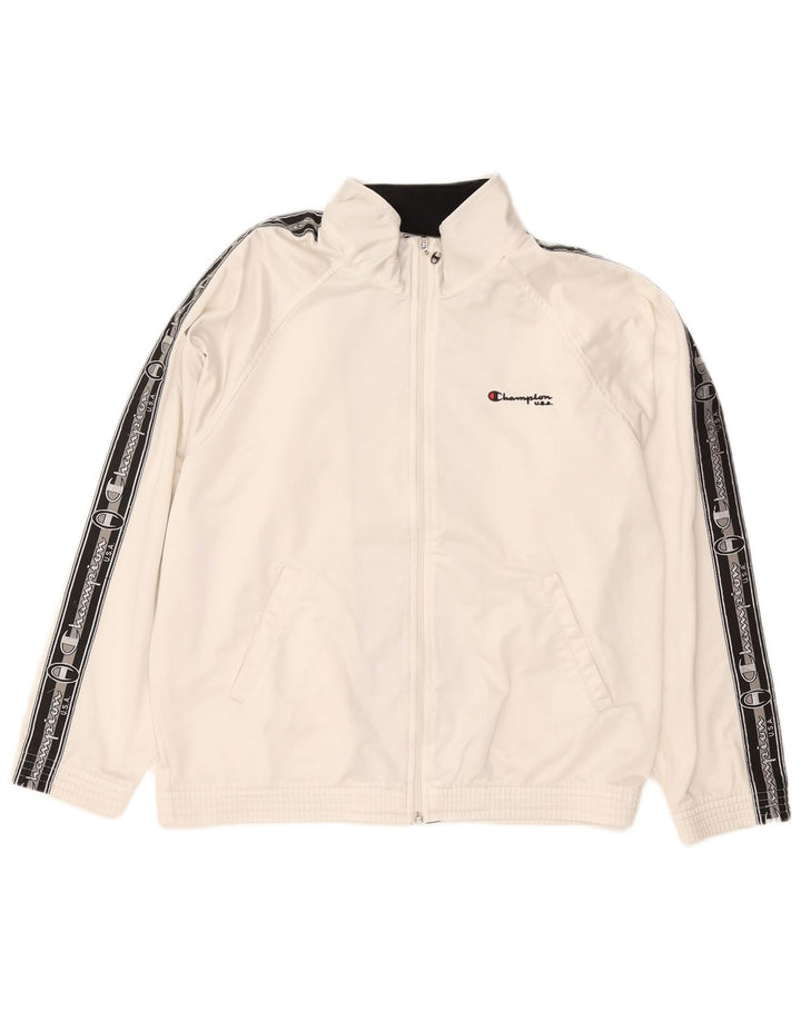 Ανδρική φόρμα Champion Graphic Top Jacket Μεσαίο Λευκό ριγέ