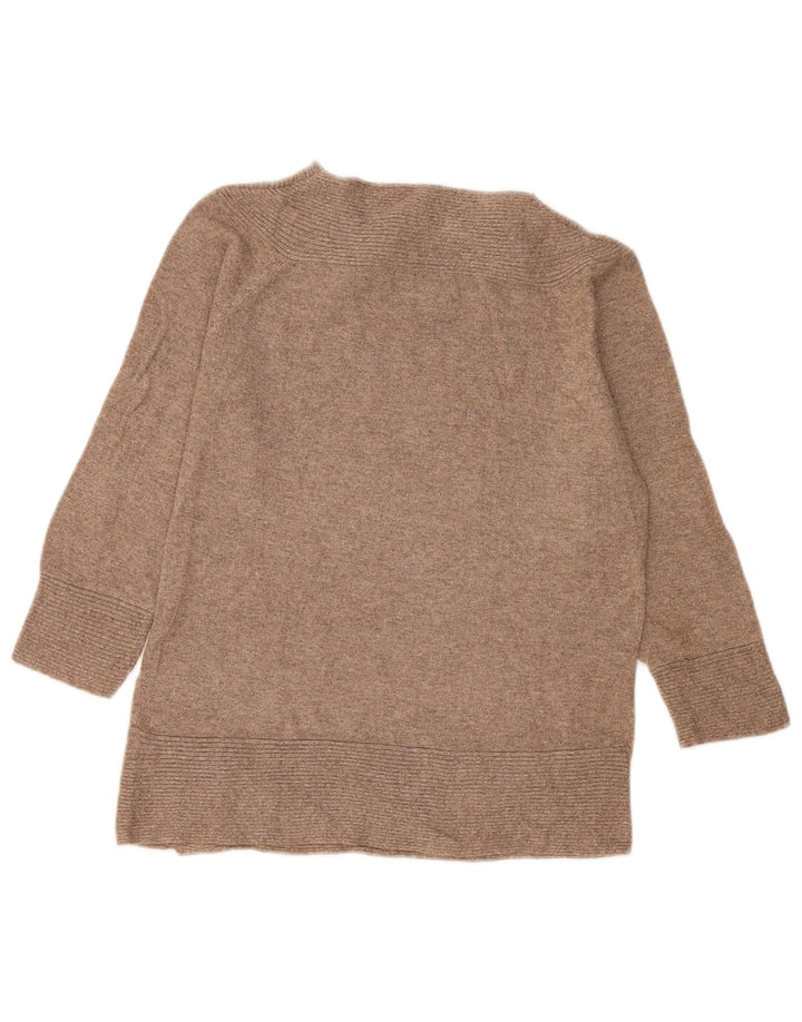 Marks & Spencer Γυναικείο πουλόβερ με λαιμό κουμπιά UK 14 Medium Beige