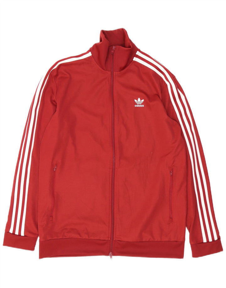 Ανδρική αθλητική φόρμα Adidas Top μπουφάν μεγάλο μπορντό πολυεστέρα