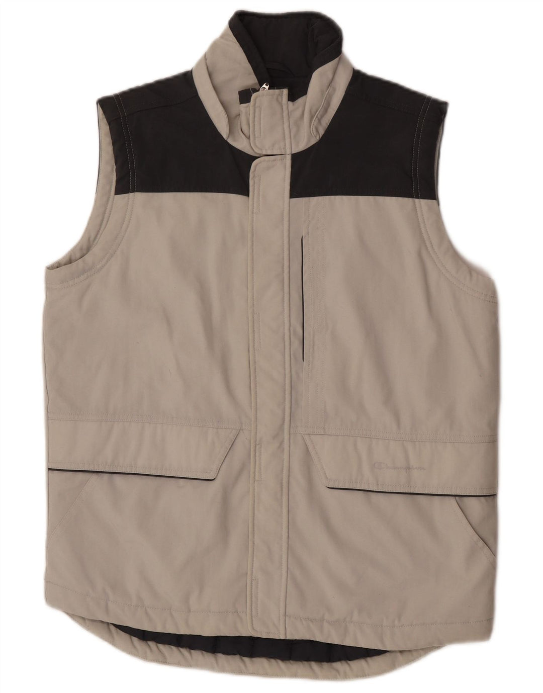 Champion Ανδρικά padded Gilet UK 36 Small Grey Colourblock Polyamide