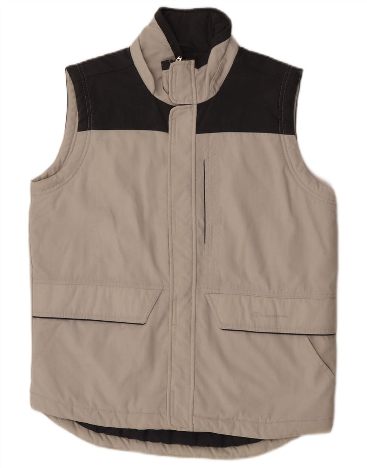 Champion Ανδρικά padded Gilet UK 36 Small Grey Colourblock Polyamide