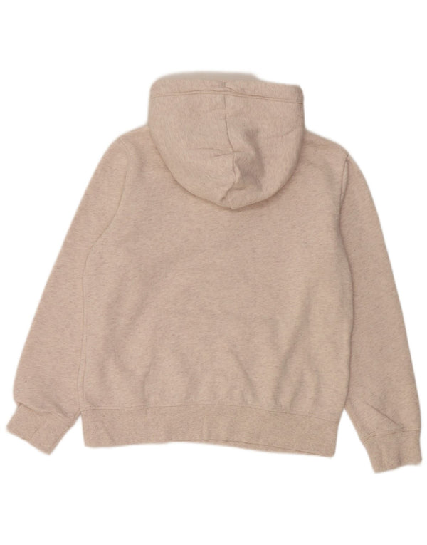 Superdry Womens Hoodie Jumper UK 12 Medium Off White Flecked Cotton