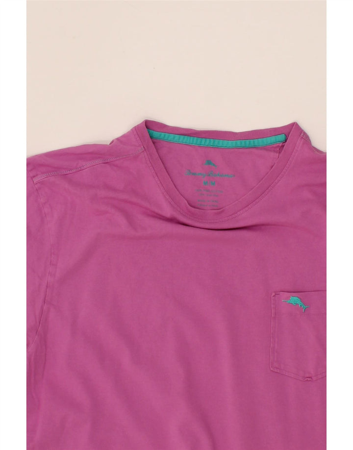 TOMMY BAHAMA Mens T-Shirt Top Medium Pink Cotton Vintage Tommy Bahama and Second-Hand Tommy Bahama from Messina Hembry 