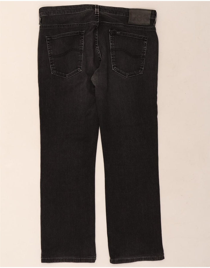 Lee Mens Knox Straight Jeans W36 L30 Μαύρο βαμβακερό