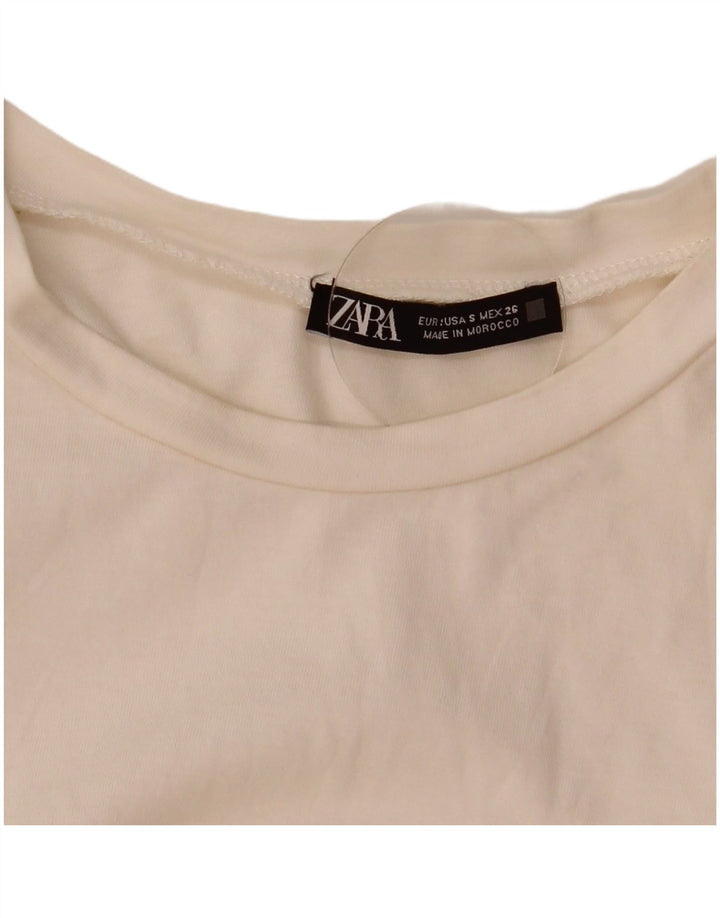 Zara Γυναικεία Μπλούζα Τοπ UK 10 Small White