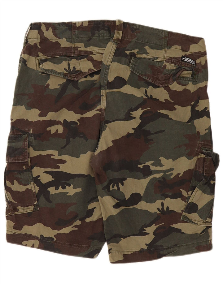 Ανδρικό σορτς Cargo Superdry W36 Large Khaki Camouflage Cotton Army