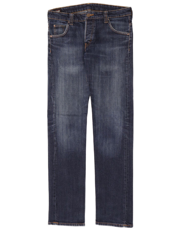 Lee Mens Powell Slim Jeans W32 L34 Navy Blue Cotton