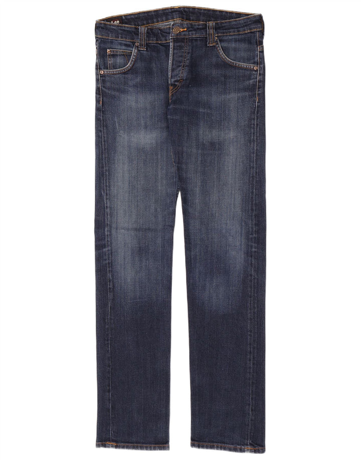 Lee Mens Powell Slim Jeans W32 L34 Navy Blue Cotton