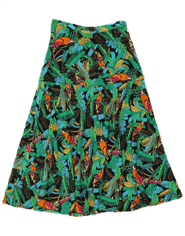 Vintage Γυναικείο Σετ Φούστας 2 τεμαχίων Μεσαίο W26 Πράσινο Floral Χαβάης