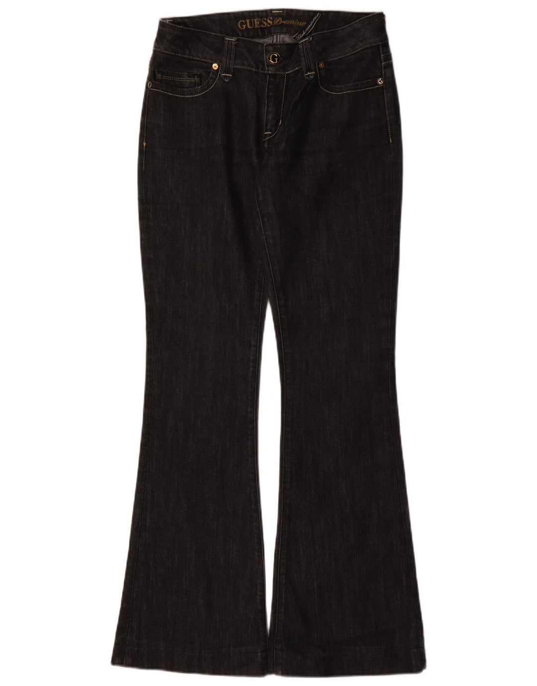 Γυναικείο τζιν Guess Flared W29 L32 Μαύρο βαμβακερό