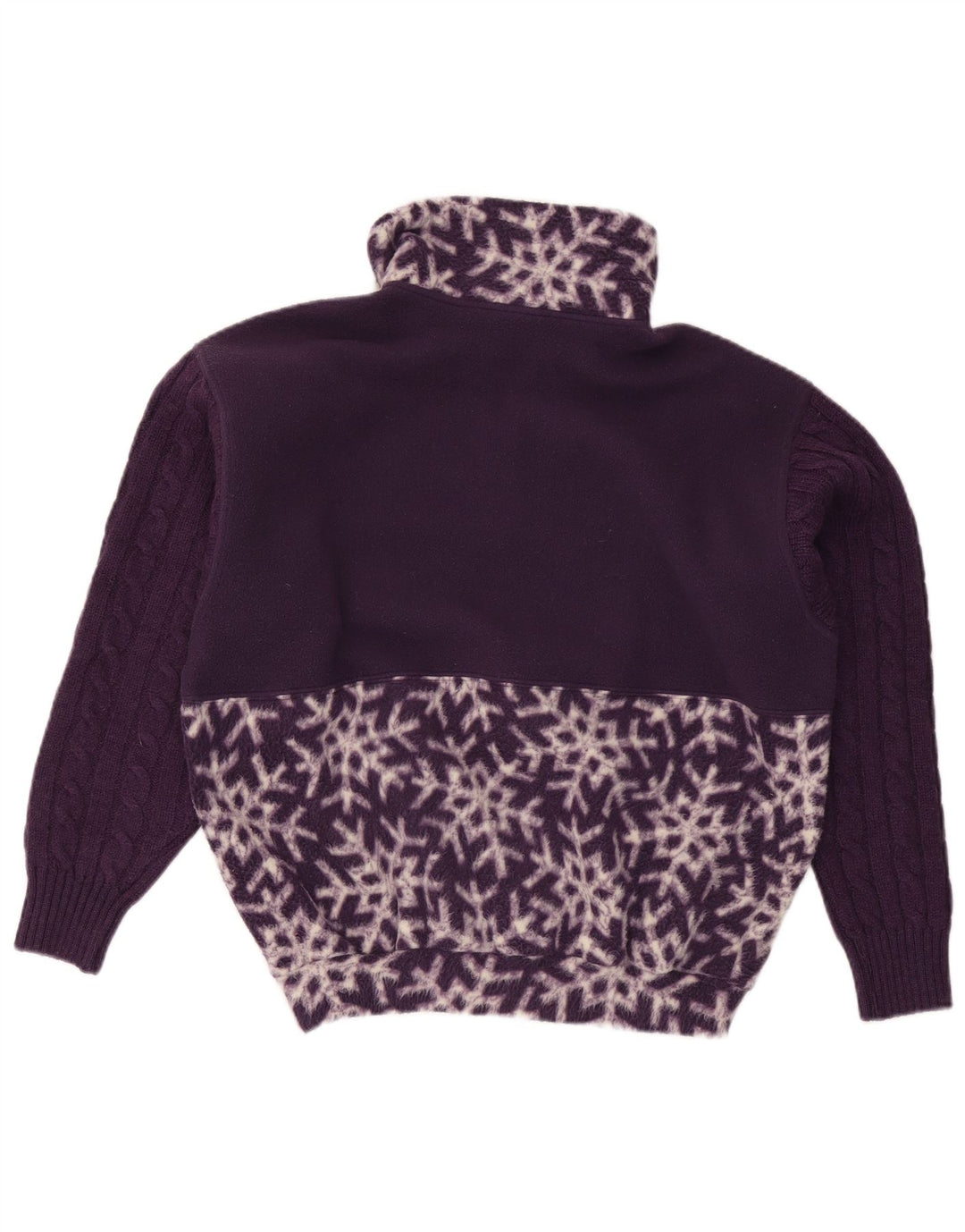 Nordica γυναικεία υπερμεγέθη αφηρημένα μοτίβα Fleece Jumper UK 10 Small Purple