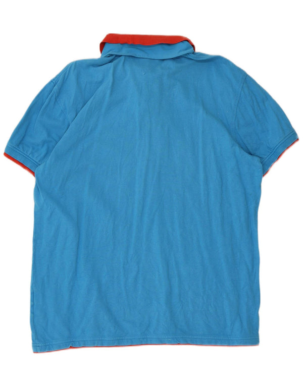 Tommy Hilfiger Mens Polo Shirt XL Blue Colourblock Cotton