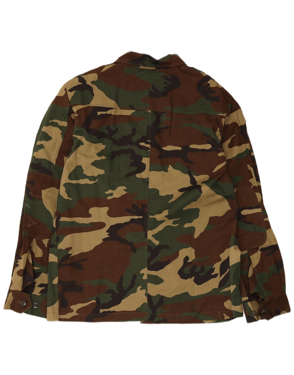 Vintage Ανδρικό Στρατιωτικό Μπουφάν EU 54 2XL Green Camouflage Army