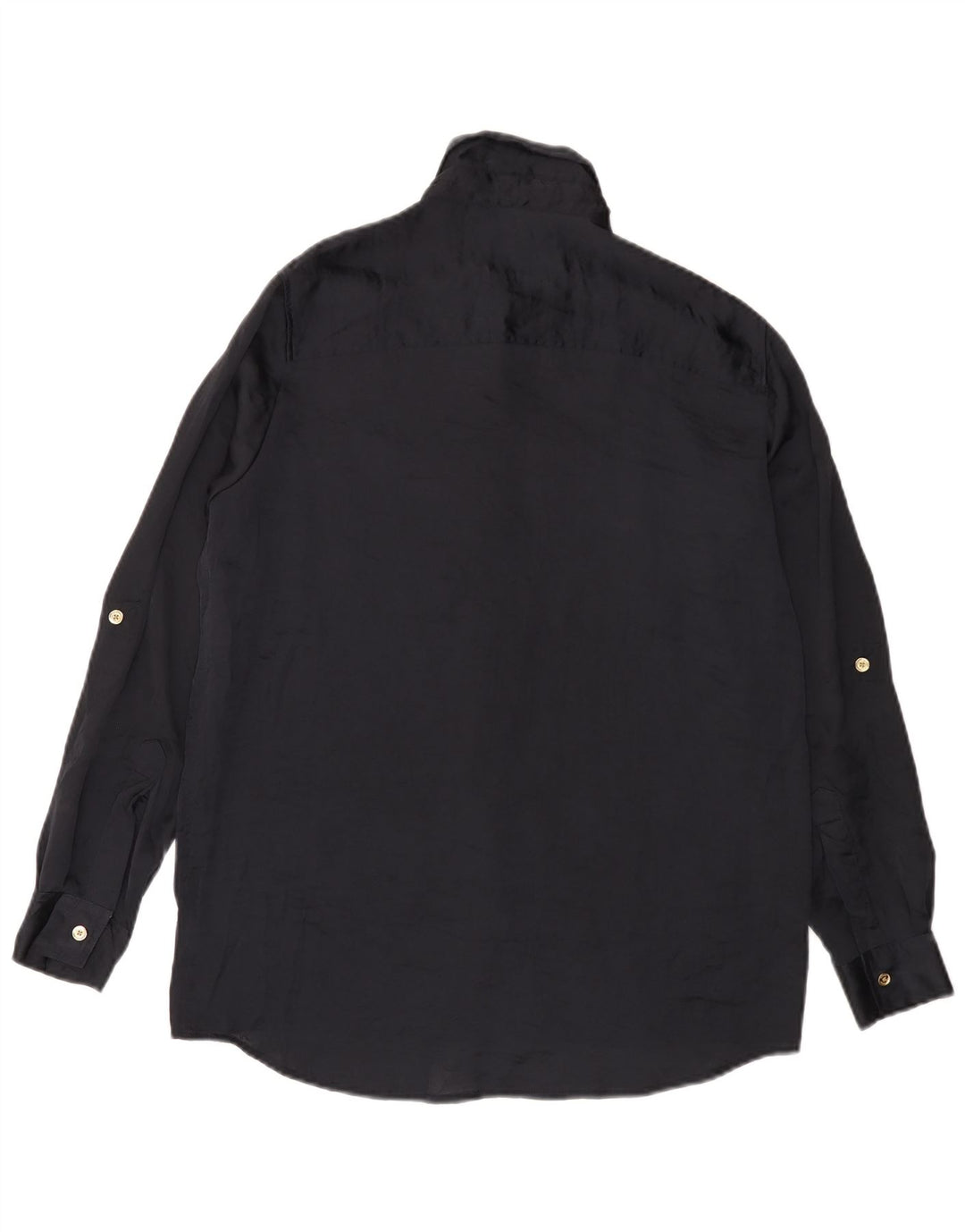 MICHAEL KORS Γυναικείο Longline Oversized πουκάμισο UK 10 Small Black Polyester
