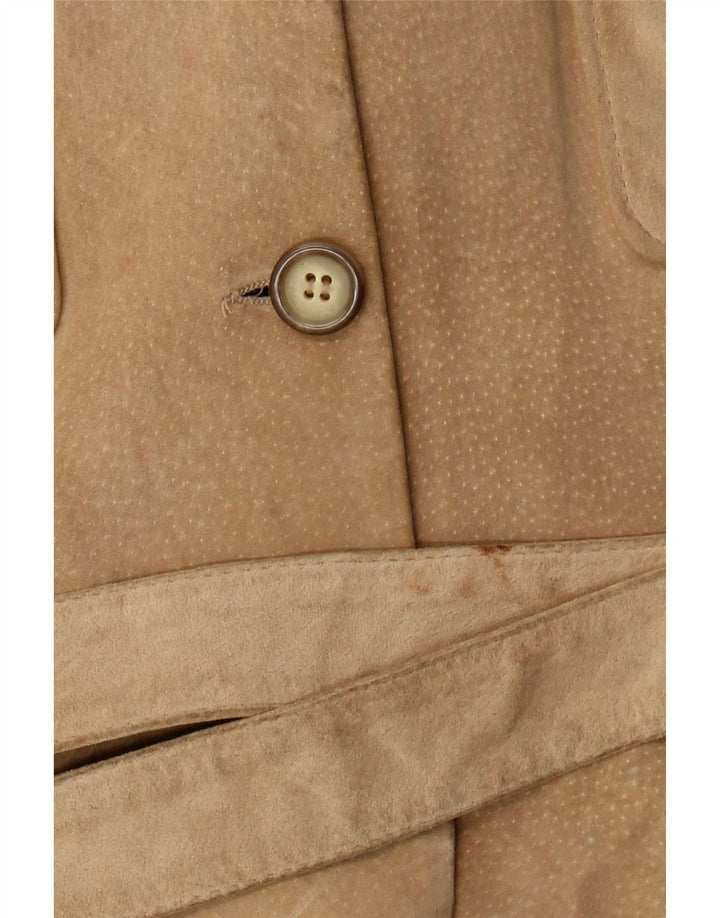 Vintage Γυναικείο Suede Jacket IT 48 XL Beige Leather