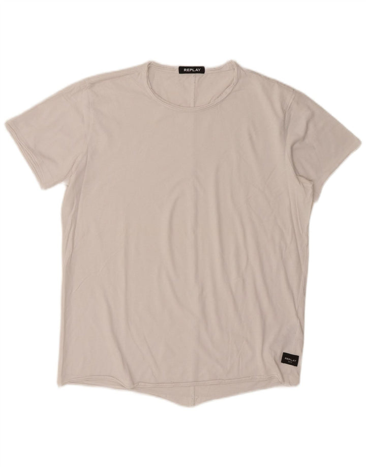 Ανδρικό T-Shirt Replay Top Μεσαίο λευκό βαμβακερό