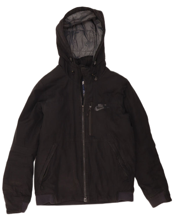 Ανδρικό μπουφάν με κουκούλα Nike UK 36 Μικρό μαύρο πολυεστέρα