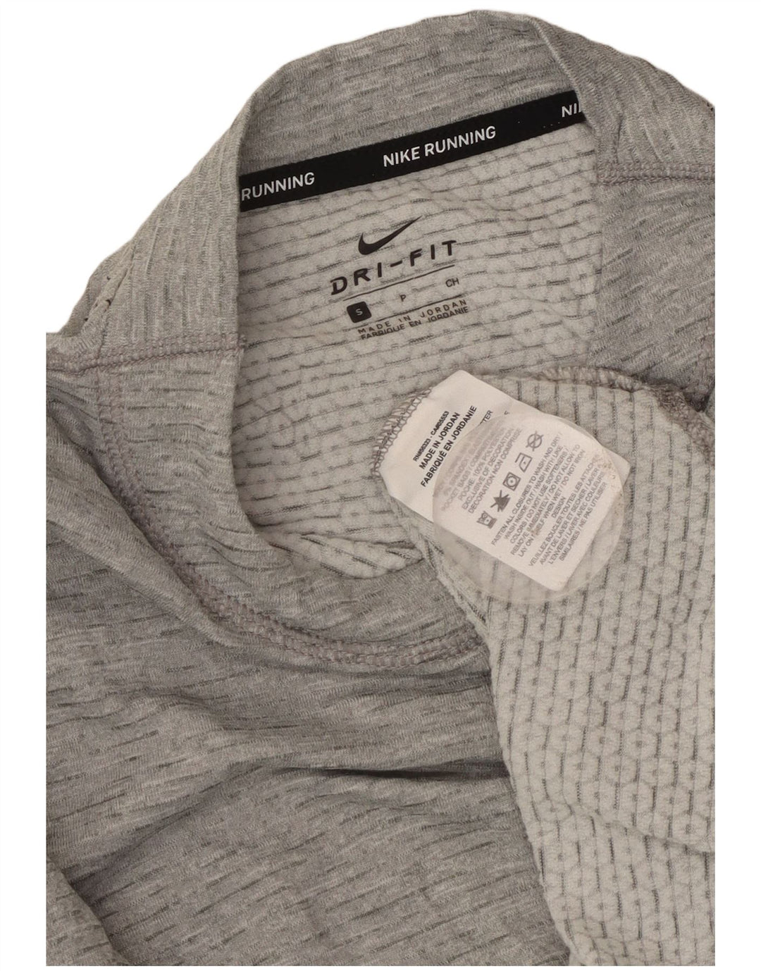 Nike γυναικεία Dri Fit Oversized Top μακριά μανίκια UK 10 Small Grey Flecked