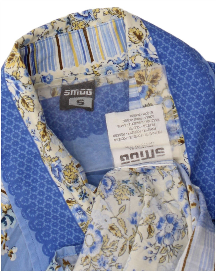 Ανδρικό πουκάμισο SMOG Small Blue Floral Polyester