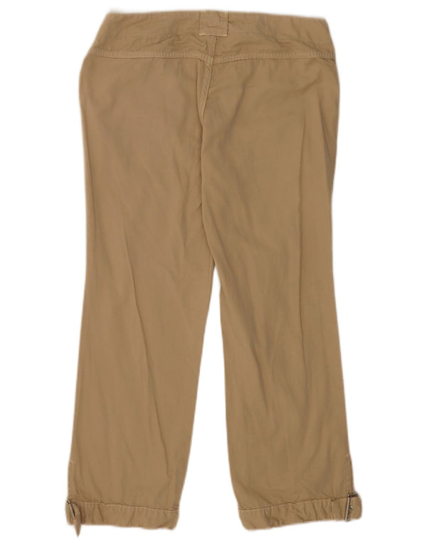 Benetton Γυναικείο Χαμηλόμεση Παντελόνι IT 40 Small W30 L24 Μπεζ βαμβακερό