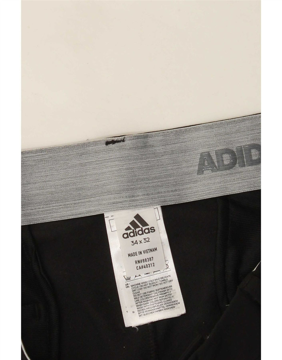Ανδρικό ίσιο παντελόνι Chino Adidas W34 L32 Μαύρο πολυεστέρα