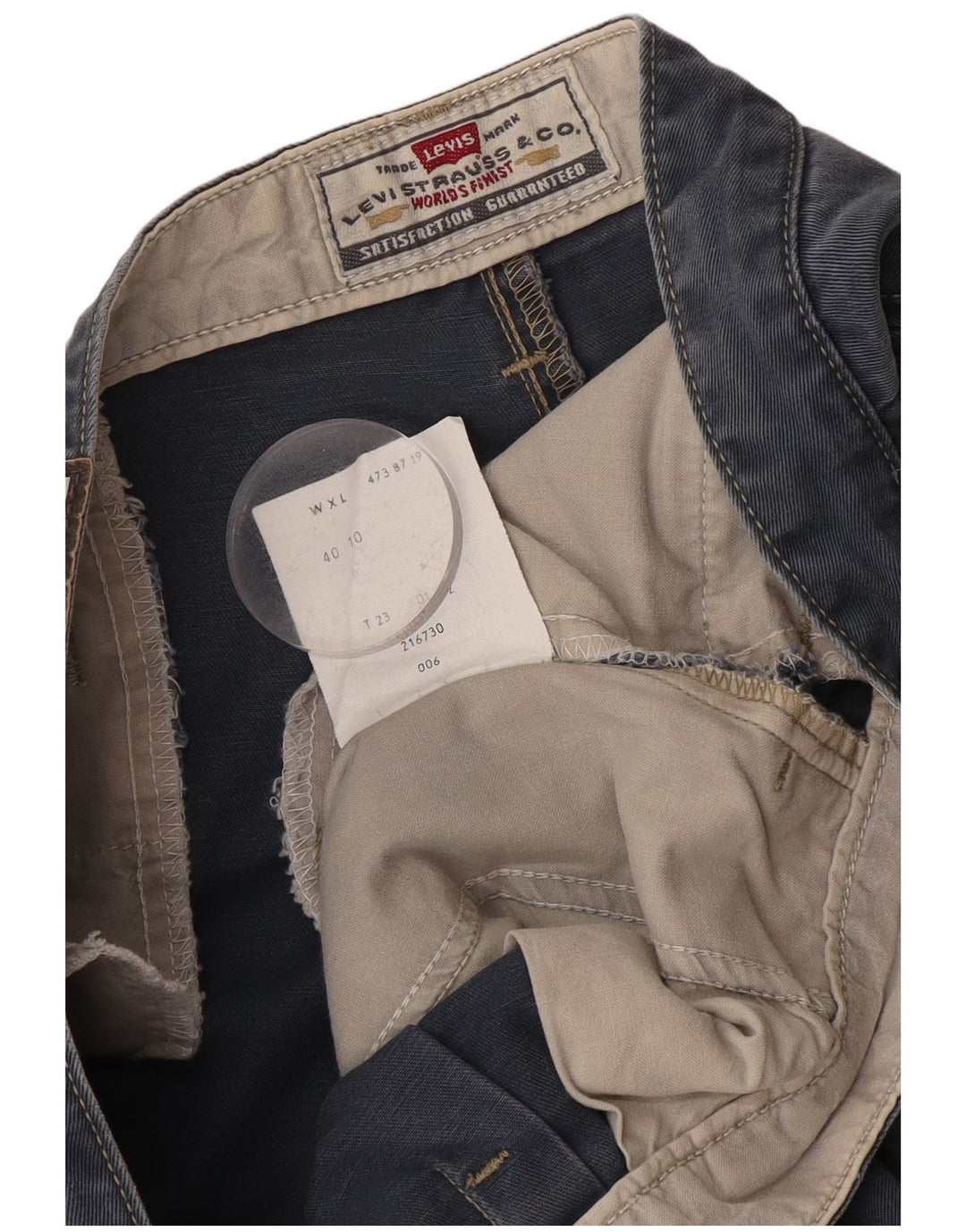 Ανδρικό σορτς Chino με καρφίτσες Levi's W40 XL, μπλε βαμβακερό