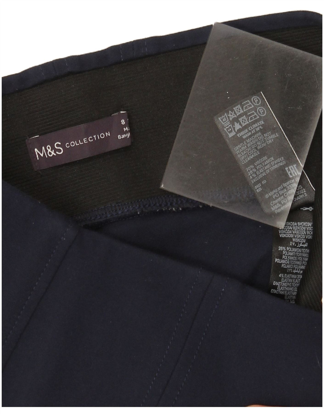 Marks & Spencer Γυναικεία Κολάν UK 8 Small Navy Blue Viscose