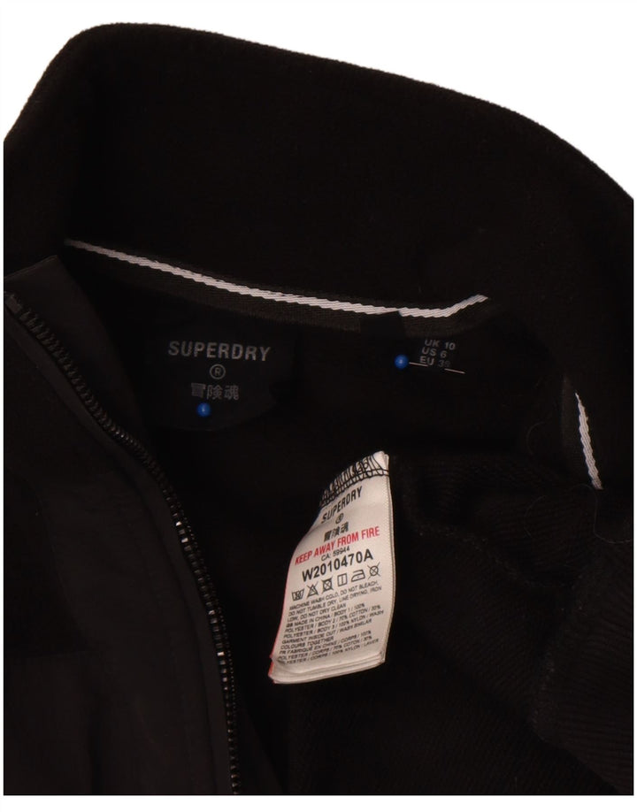 Superdry Γυναικείο φούτερ μεγάλου μεγέθους Jumper UK 10 Small Black Colourblock